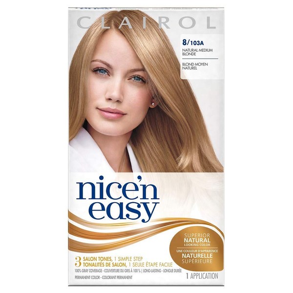 Nice'n Easy Permanent Color, Natural Medium Blonde [8/103A] 1 ea (Pack of 2)