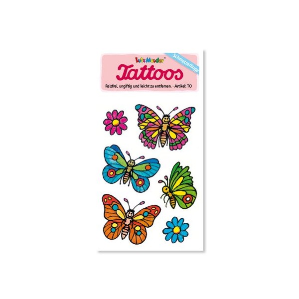 Lutz Mauder Schmetterlinge Tattoos Kinder Kindertattoo Tatoo Tatto Kindergeburtstag Geburtstag
