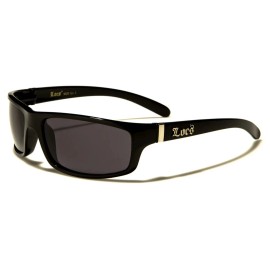 Locs Rectangle Men's Sunglasses - LOC9025-BK