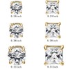 NEWITIN 2 Pairs Stainless Steel Magnetic Stud Earrings for Men