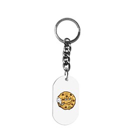 Pot Smoking Pals Chewy Soft Chocolate Chip Baked Cookie Desert Snack Treat - 3D Color Printed Metal Ring Key Chain Keychain