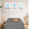 HEIPINIUYE 2 Pack Checkered Tablecloth Disposable 54 x 108 Inch