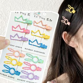 Wenlly 18 pieces multicolour wave dot hair clips, basic versatile hair barrettes, hair shattered pins, hair accessories, light color