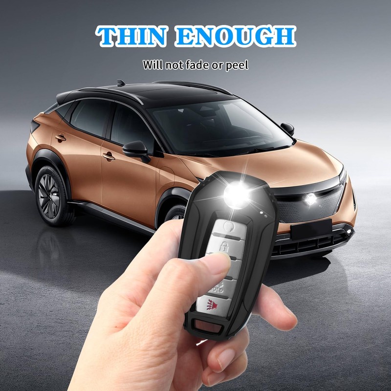 MILD EAST for Infiniti Key Fob Cover with Keychain, Car
