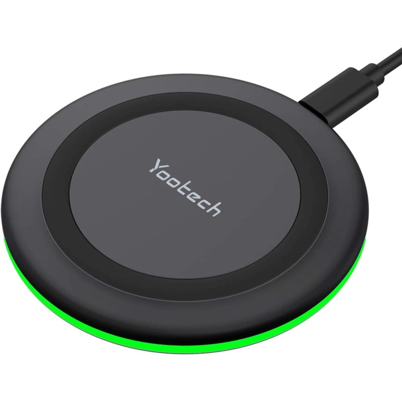 Yootech Wireless Charger,10W Max Fast Charging Pad Black/Black
