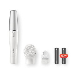 Braun FaceSpa Facial Epilator with Cleansing Brush | Women's beard remover, facial cleansing brush, hair removal and cleaning, waterproof