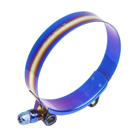 3" T-Bolt Hose Clamp Adjustable Stainless Steel Titanium Blue Clamp Diameter Ranger for 3 inch（78-86mm）#4125