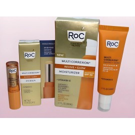 ROC MULTI CORREXION REVIVE + GLOW EYE BALM 0.14 OZ & SPF 30 MOISTURIZER 1.7 OZ
