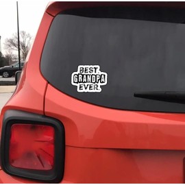 Best Grandpa Ever 6-Inch Vinyl Decal Sticker for Laptops, Water Bottles, Cars, Notebooks, and More – Durable, Waterproof, Weather-Resistant, Easy to Apply, and Long-Lasting