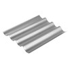 Parthan 4 Bread Baguette Baking Moulds, Silver, Non-Stick Baking Mould