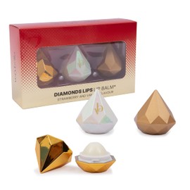 verybella - Lip Balm Set of 3 - Lip Balm in Diamond Shape - 2 Fragrances Strawberry and Vanilla - Lip Balm Care and Protect - Gift Idea