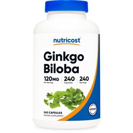 Nutricost Ginkgo Biloba 120mg, 240 Capsules - Extra Strength Ginkgo Biloba Extract - Gluten Free & Non-GMO