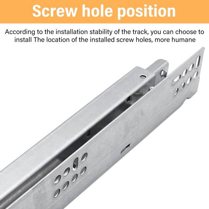 URBEST Drawer Slide,Under-Mount Concealed Self Soft Close Under，Concealed Cabinet Furniture