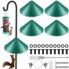 Domensi 4 Sets 18 Inches Squirrel Baffle for Bird Feeder