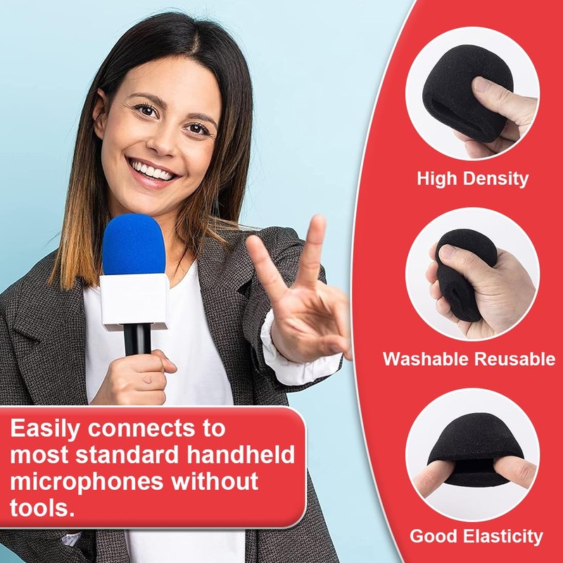 UEAVOID Pack of 6 Microphone Windscreen Microphone Cover Universal Foam