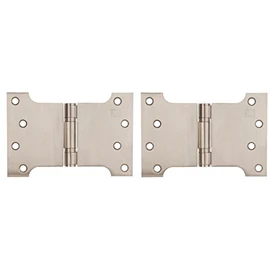 Satin Stainless Steel Button Tipped Parliament Hinges 4 x 4 x 6"