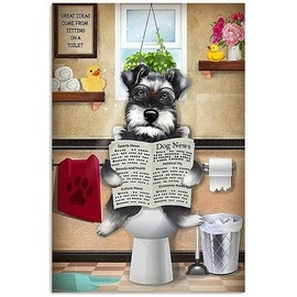 Wooden Jigsaw Puzzles Schnauzer Reading Dog News Puzzle for Adults Kids Toys Gift Party Challenging Entertainment Props 1000 Piece