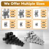Mdkave Invisible Hinges for Cabinet Doors - Completely Hidden 180°Hinges,Concealed