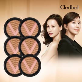 (Hyundai Home Shopping) Cledbel Glow Power Lift V Cushion Refill 6 / (현대홈쇼핑)끌레드벨 글로우파워 리프트 V쿠션 리필6개
