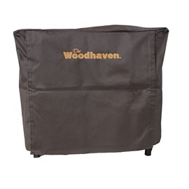 Woodhaven 2 Foot Waterproof Full Cover - Covers 2 Foot Indoor Firewood Rack - Reinforced Vinyl With Front Open Straps - Keeps Logs Dry (Brown)