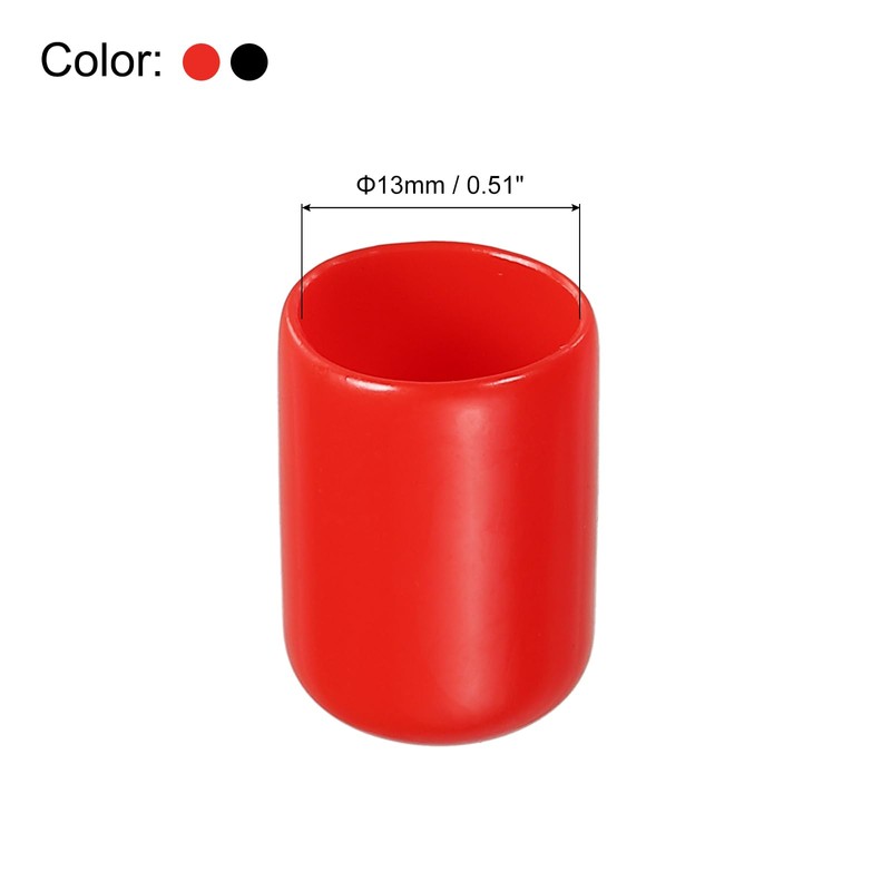 Rebower 20 Pack Screw Thread Protector Cover Rubber End Caps,