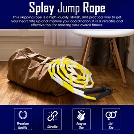 Splay Beaded Jump Rope Purple, Speed Jumping Rope Cable for Gym Ropes Workout, Jump Ropes for Fitness,Adjustable Jump Rope for Men, Women, Jump Rope for Kids