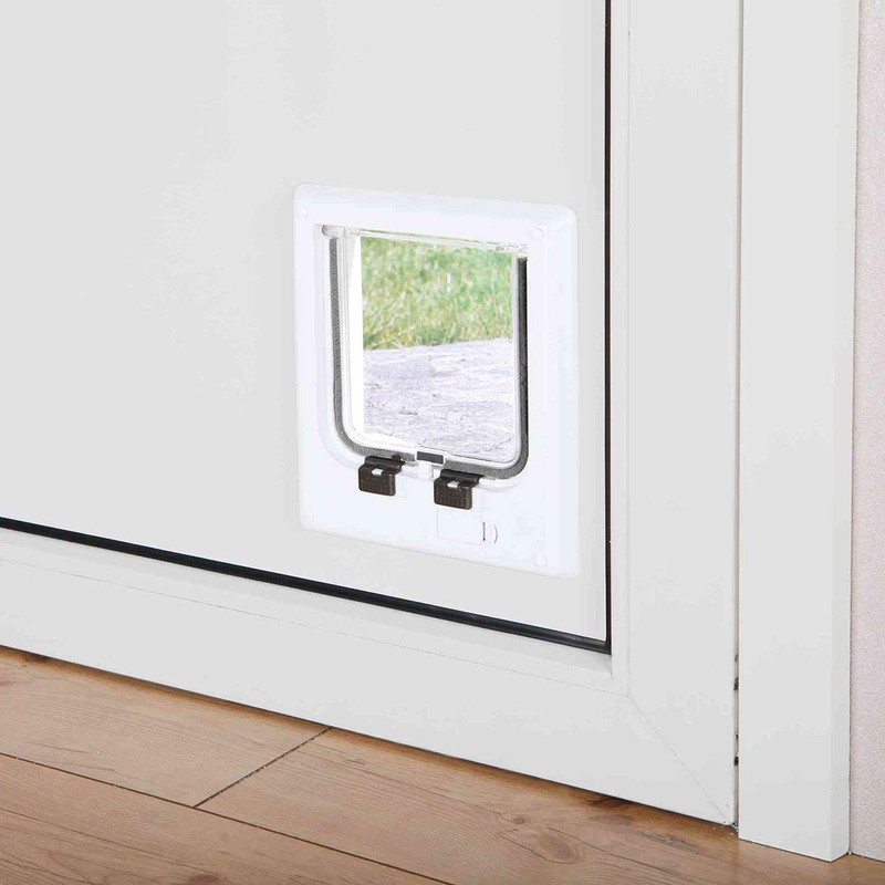 Trixie Electromagnetic 4-Way Cat Flap, 21.1 x 24.4 cm, White