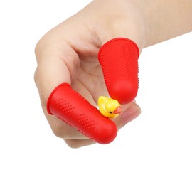 SQXBK 12PCS 25/21/18mm Mixed Color Silicone Hot Glue Gun Finger Protector Suitable for Scrapbooking Sewing Paperwork Cutting Wax Sculpting