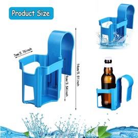 MEISO Pack of 2 Pool Drink Holders, Water Cup Hanging Holder for Swimming Pools, Drink Holder Pool Edge Made of Plastic for Swimming Pools, Whirlpool Drink Holder No Spills, Pool Accessories