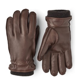 Hestra Men's Olav Deerskin Leather Insulated Gloves for Cold Weather - Chocolate - 7