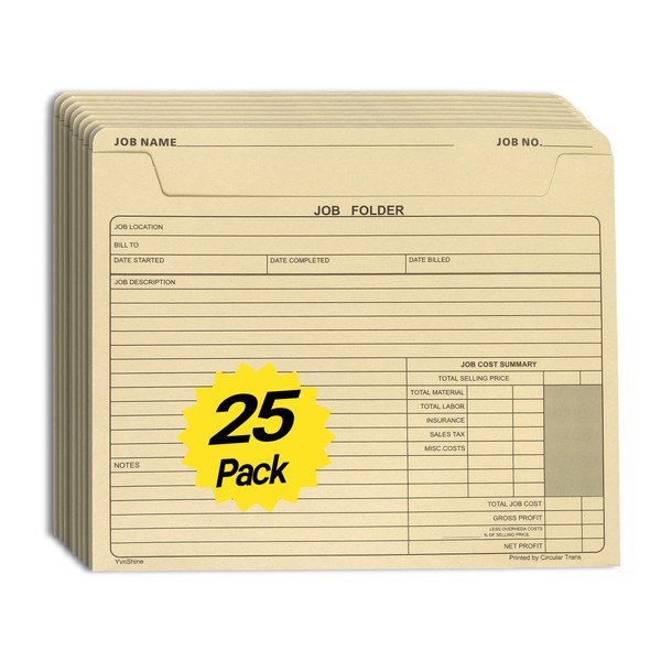 Job Folder for Construction Projects,12 x 10 inches for Lettersize