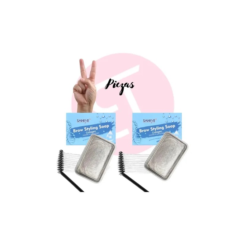 2 Pz Cera Cejas Jabon Fijador Traslucido Eyebrow Organica