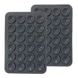 2PCS mobile phone silicone suction cups, mobile phone anti slip suction cups, small-sized anti slip suction cups, mobile phone photo assistant, mobile phone live streaming assistant (Dark gray)