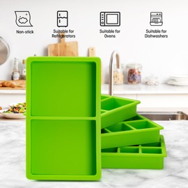 2 Cavity Silicone Tray Dividers for Harvest Right Freeze Dryer Medium and Small Trays, 4 pcs Silicone Trays for Harvest Right Freeze Dryer Accessories