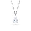 Heather Needham Sterling Silver Teardrop Cubic Zirconia Necklace for Women