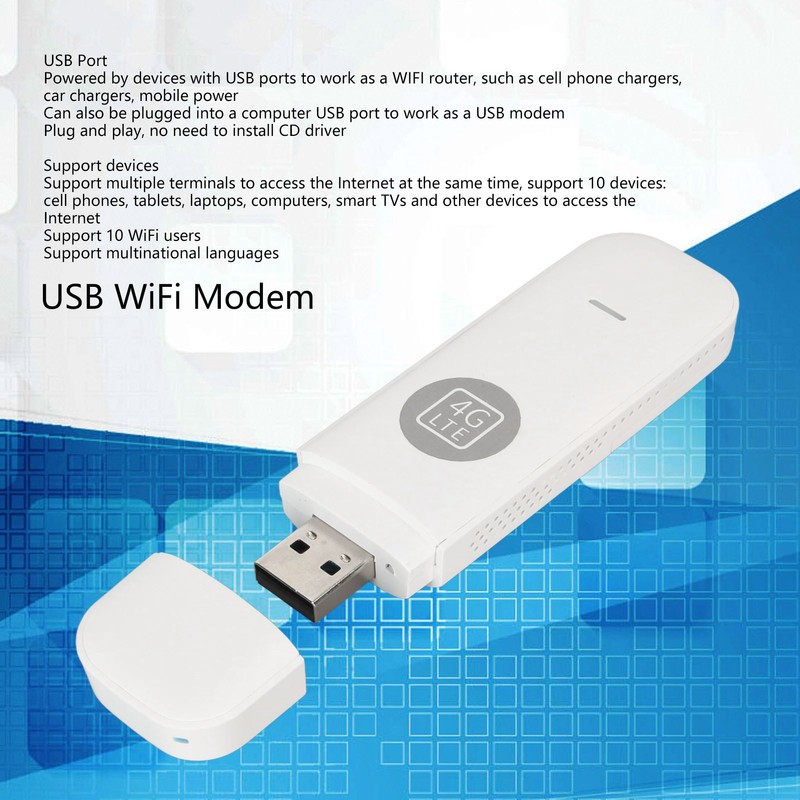 4G LTE USB WiFi Modem with SIM Card Slot High