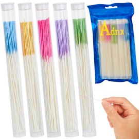 AEDNX 300PCS Ear Piercing Cleaner Floss, 5 Colors Disposable Earring Hole Cleaner for Girls Womens Mens Ear Piercing Care, Cleaning Tool for Earrings and Piercings