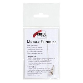 KREUL 81175 - Fine Nozzle 0.5 mm Metal Threaded Suitable for 20 ml Tubes Ideal for Extra Fine Lines and Contours