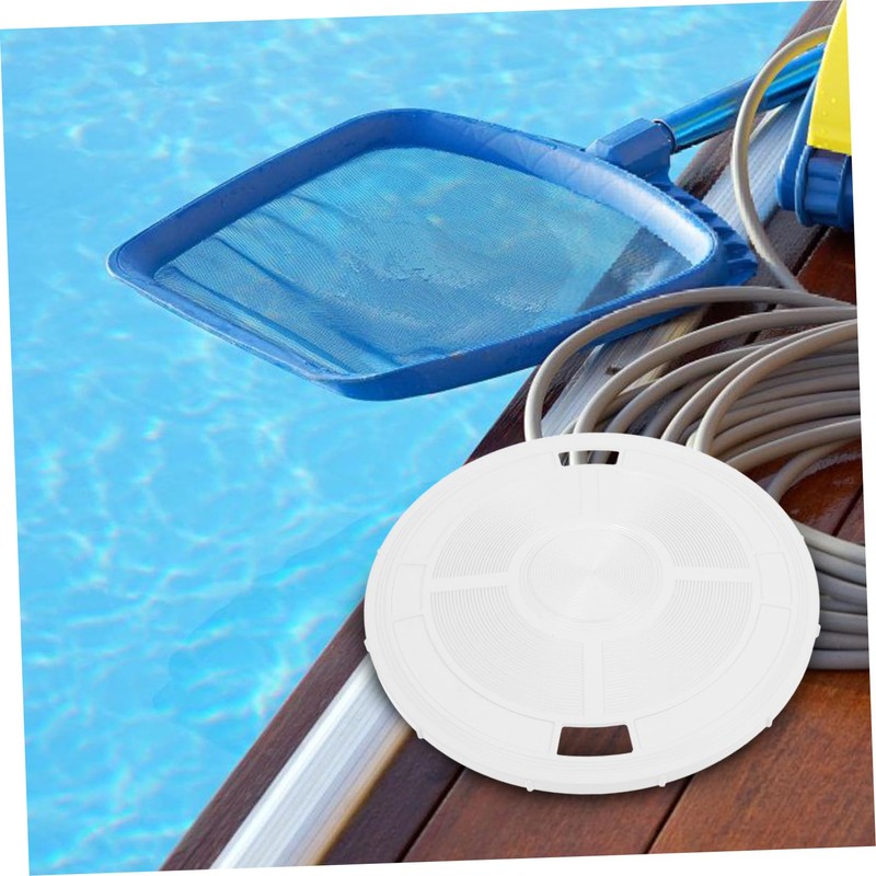 Levemolo Swimming Pool Skimmer Cover Replacement Round Pool Accessory Lid