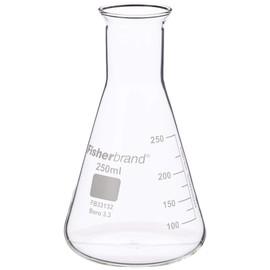 Glass Conical Flask - 250ml Measuring Flask for Chemistry and Molecular Experiments