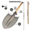 Near Zero Titanium Survival Shovel, Compact Ultralight Collapsible Camping &