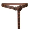 HiiFeuer Medieval Embossed PU Leather O Ring Belt, Retro Renaissance