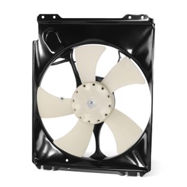 Auto Dynasty SU3113108 Factory Style Radiator Cooling A/C Condenser Fan Assembly Compatible with Subaru Forester 1998, 12V, Black