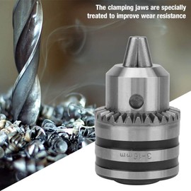 Tissting 3.0-16 mm B16 Drill Chuck, Capacity B16 Conical Bore Drill Chuck Keyed Chuck with Mini Chuck Key Stainless Steel Chuck Key for Lathes