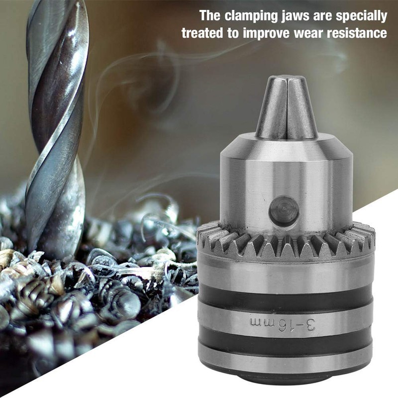 Tissting 3.0-16 mm B16 Drill Chuck, Capacity B16 Conical Bore