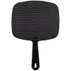 ForPro Professional Collection Premium Hand Mirror with Handle, 6.3" W x 9.6" L, Multi-Purpose Handheld Mirror with Distortion-Free Reflection, Black