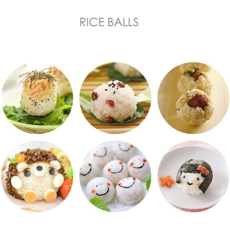 Rice Ball Maker, Plastic Preparation Mold, Onigiri Mold Set, Kitchen