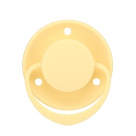Chupete de tamaño adulto para ansiedad: silicona redonda Paci tetina grande de repuesto para seleep, liberación de estrés, quitado y reensamblado, idea de regalo, color amarillo