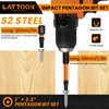Impact Pentagon Bit Set, LATTOOK 21-Pieces Metric 5 Sided Tamper