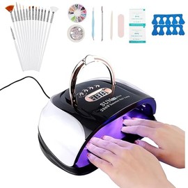Kit de Uñas Lámpara De Uñas LED UV 256w Pinceles Accesorios